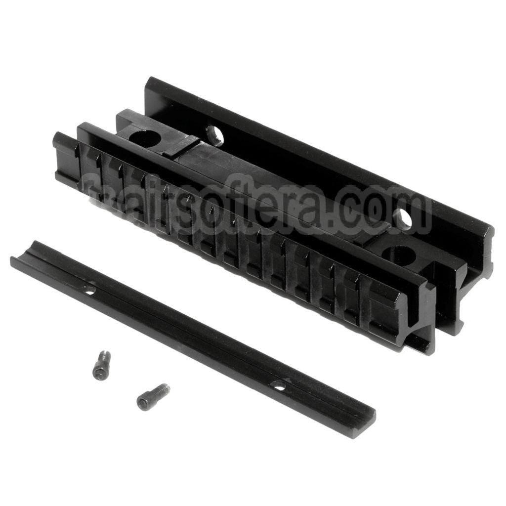 Base de Montage Tactique Tri-Rail AirsoftEra Convient pour Système de Rail 20mm Fusil Noir