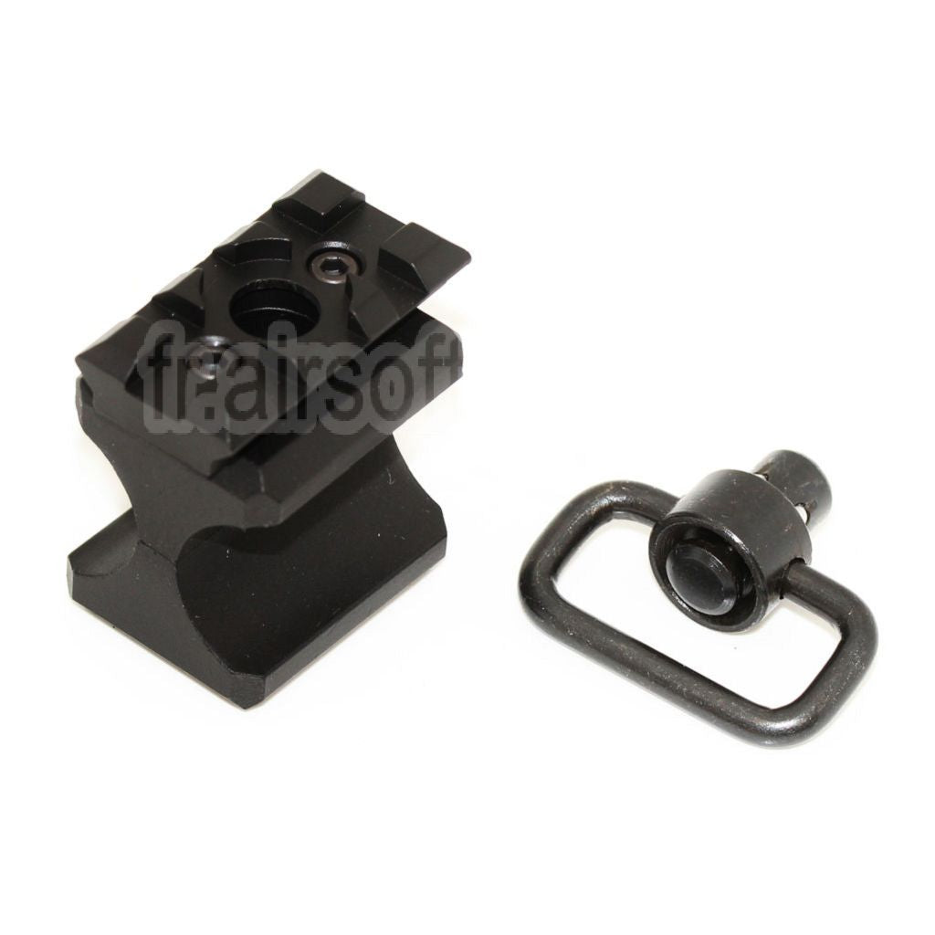 APS Tactical Picatinny Rail avec Sangle Pivot Convient pour CAM870 Shotgun Airsoft Noir