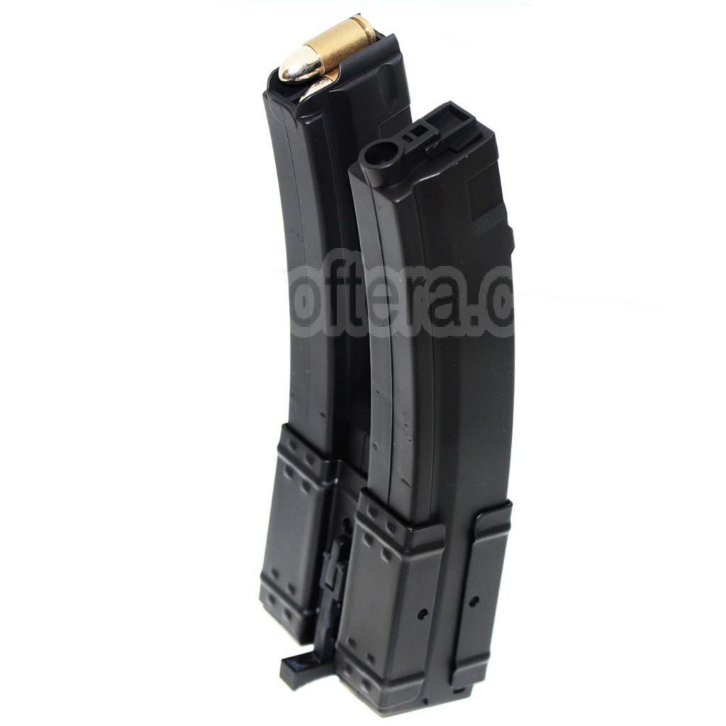 CYMA 560 Billes Hi-Cap Long Dual Chargeur Convient pour Classic Army / CYMA / G&amp;P / Golden Eagle / JG / SRC / Tokyo Marui MP5 Série AEG Fusil Airsoft Noir