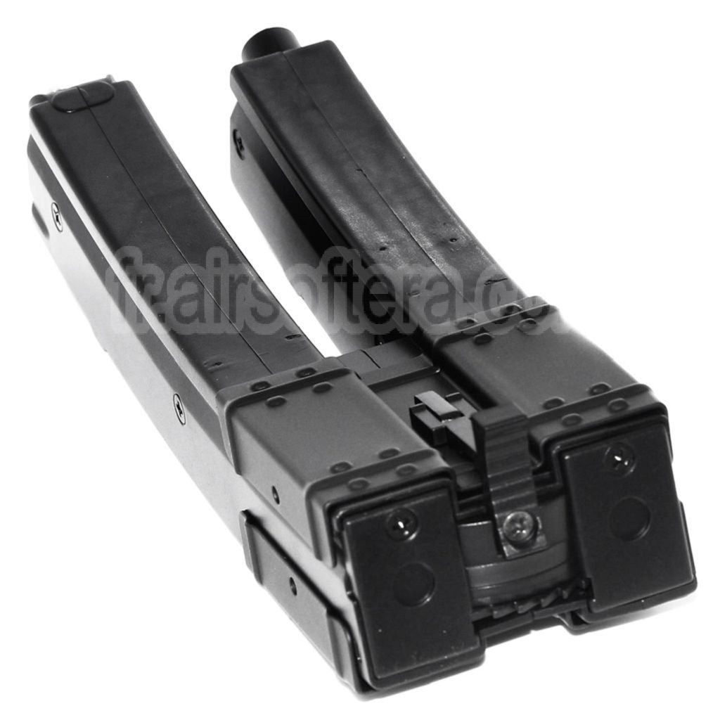 CYMA 560 Billes Hi-Cap Long Dual Chargeur Convient pour Classic Army / CYMA / G&amp;P / Golden Eagle / JG / SRC / Tokyo Marui MP5 Série AEG Fusil Airsoft Noir