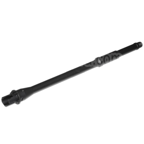 5KU 368mm 14.5 Pouces Aluminium Mid Longueur Canon Extérieur -14mm CCW sens antihoraire Convient pour M4 M16 Série AEG Fusil Airsoft Noir