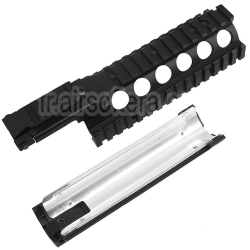 AirsoftEra 210mm Aluminum KAC Style RAS II Rail de Garde-Main Convient pour M4 M16 Série AEG Fusils Noir