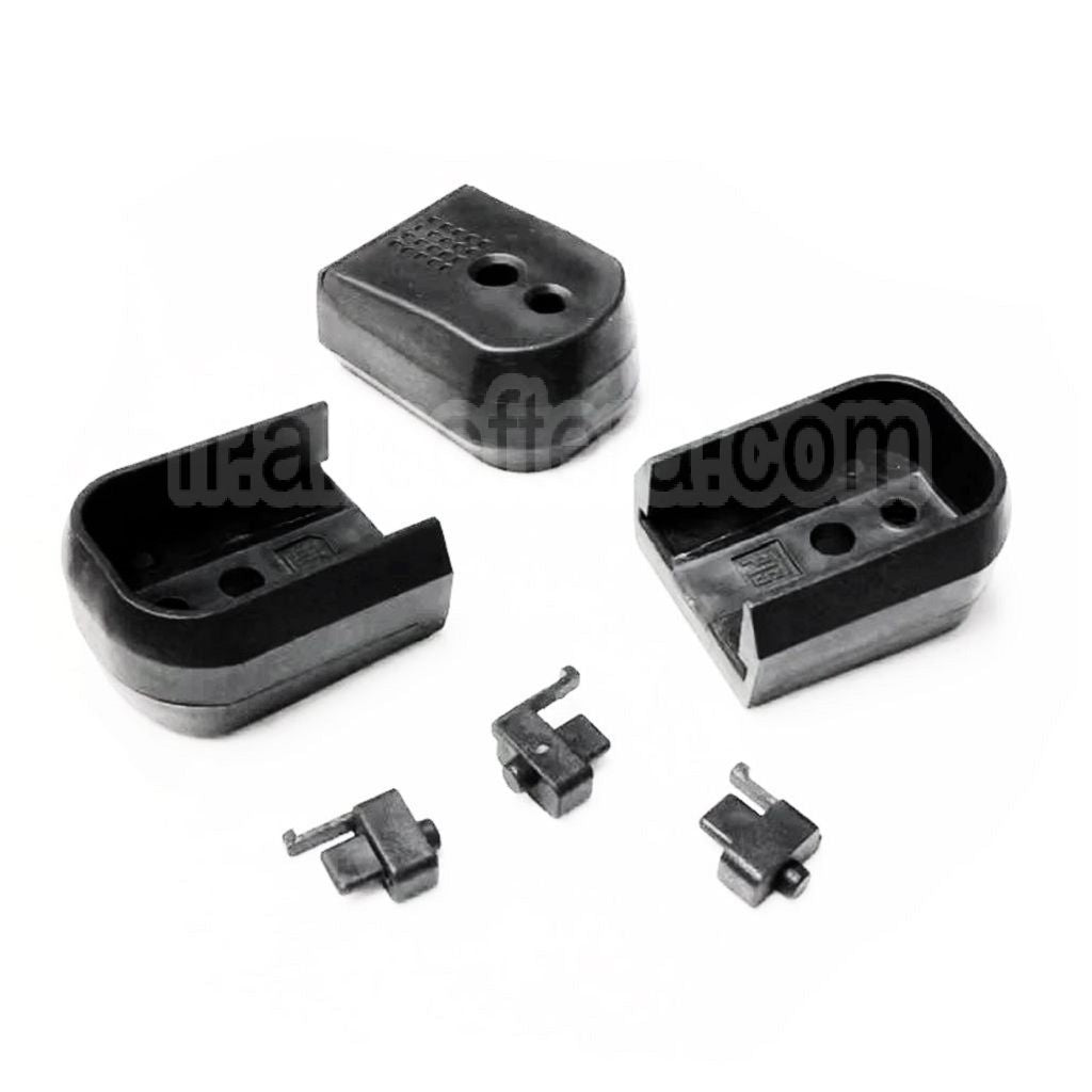 PTS 3 pièces Enhanced Pistolet Plaque Antichoc Chargeur Baseplate Convient pour KJW EMG Tokyo Marui Hi-Capa GBB Chargeur Noir