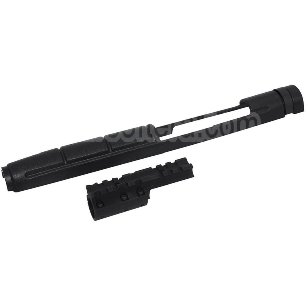 G&amp;P 20mm Supérieure Rail Canon Supérieure Couverture Scouting Type Lunette Montage Base Convient pour G&amp;P Tokyo Marui M14 Série Fusils Airsoft Noir