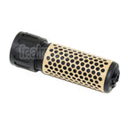 AirsoftEra 125mm 5 Pouces 5.56 Style QDC Silencieux avec Frein de Bouche Convient pour -14mm CCW sens antihoraire Canon Fusil Airsoft Noir/Tan