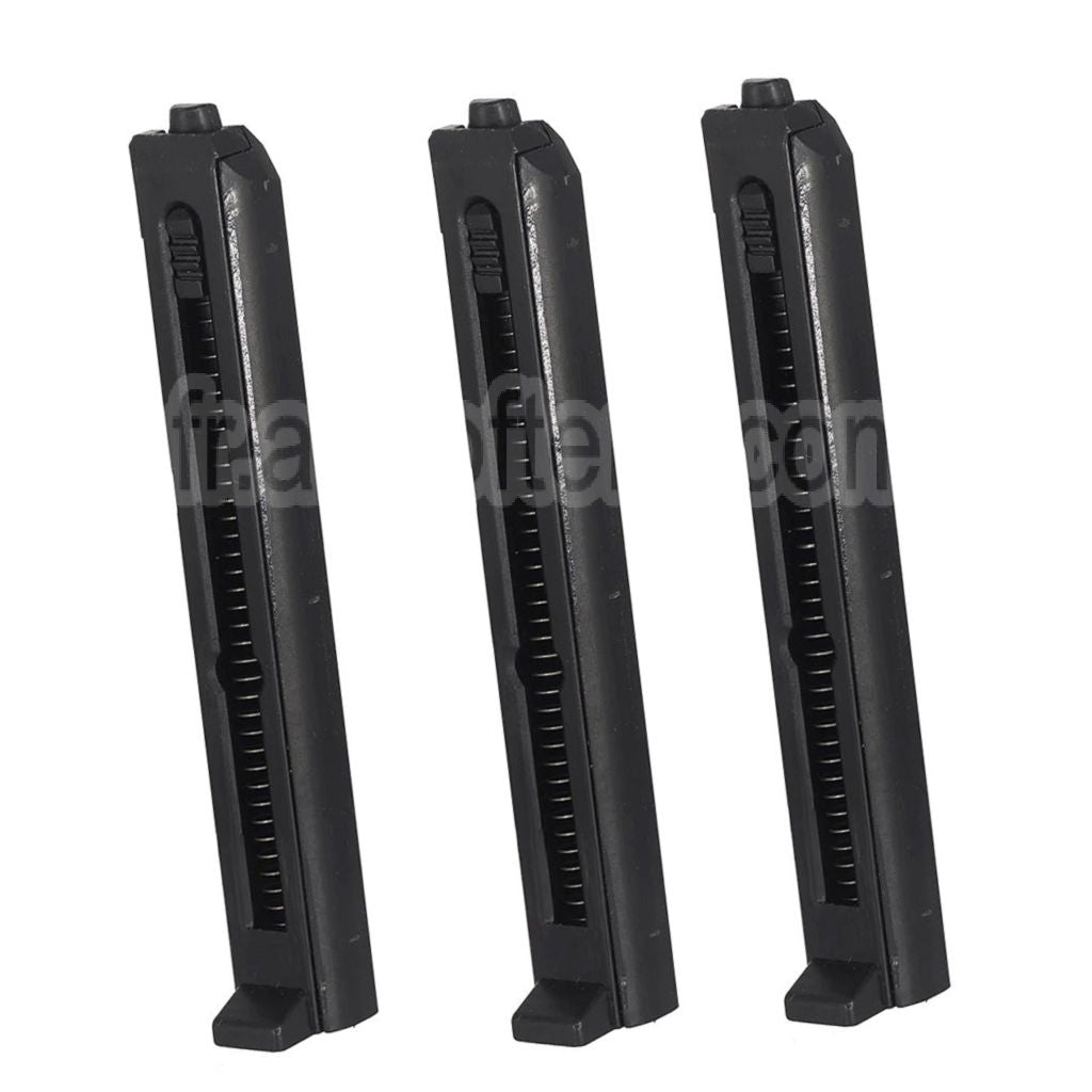 AirsoftEra 3pièces 11 Billes Chargeur Convient pour Well G295 Semi Auto Non-Blowback M11A1 CO2 SMG Fusil Noir