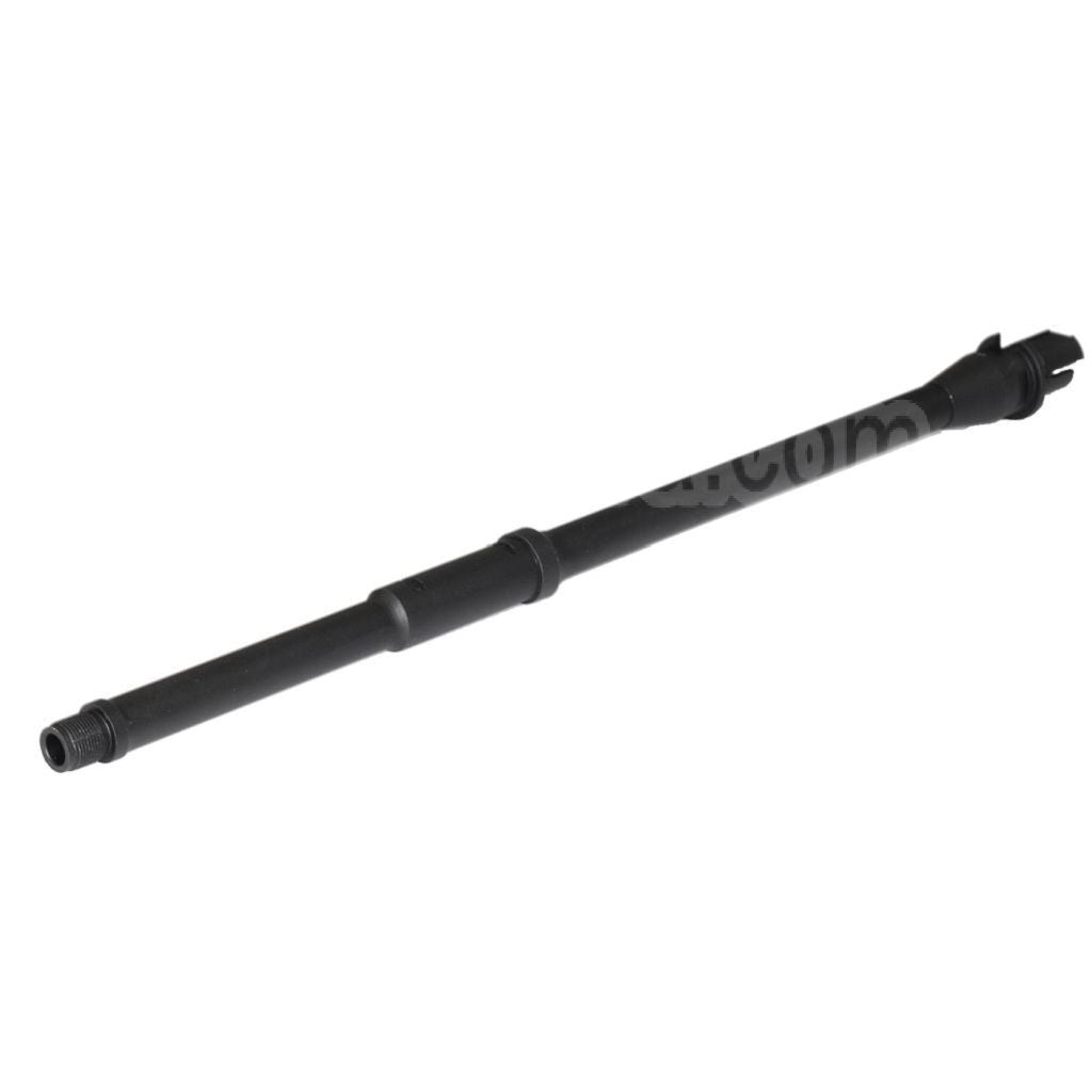 5KU 420mm 16 Pouces Aluminium Mid Longueur Canon Extérieur -14mm CCW sens antihoraire Convient pour M4 M16 Série AEG Fusil Airsoft Noir