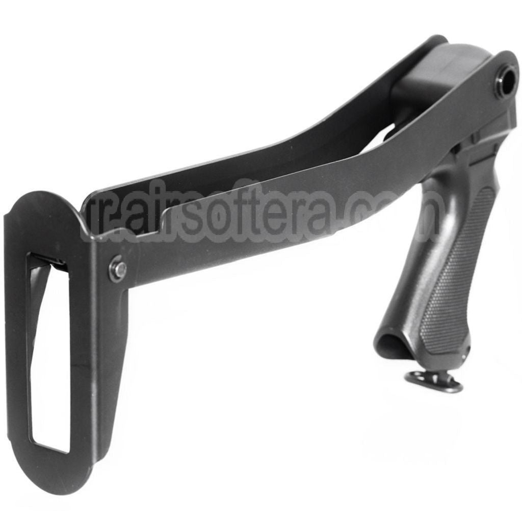 CYMA Métal Pliable Crosse avec Plastique Poignée Convient pour CYMA M870 Série Shotgun Airsoft Noir