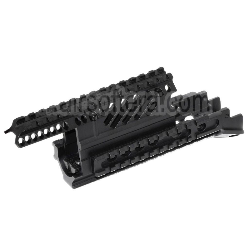 CYMA X47 Aluminum Haut Bas RIS RAS Rail de Garde-Main Convient pour AK Série AEG Fusil Airsoft Noir