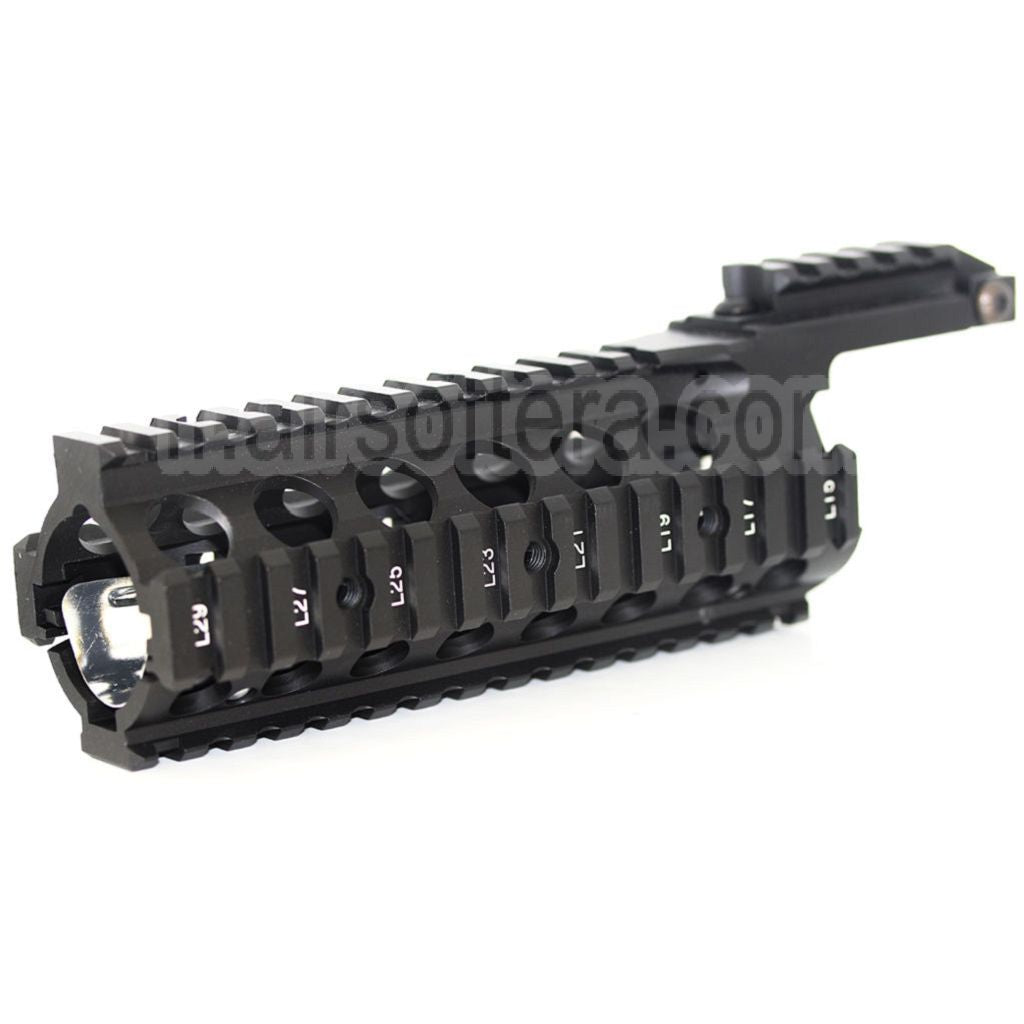 AirsoftEra 210mm CNC Aluminium RAS Keymod Rail de Garde-Main Convient pour Tokyo Marui WA M4 M16 Série Fusil Noir