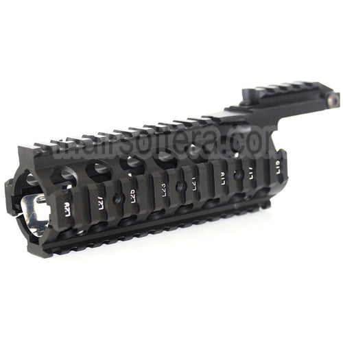 AirsoftEra 210mm CNC Aluminum RAS Keymod Rail de Garde-Main Convient pour Tokyo Marui WA M4 M16 Série Fusil Noir
