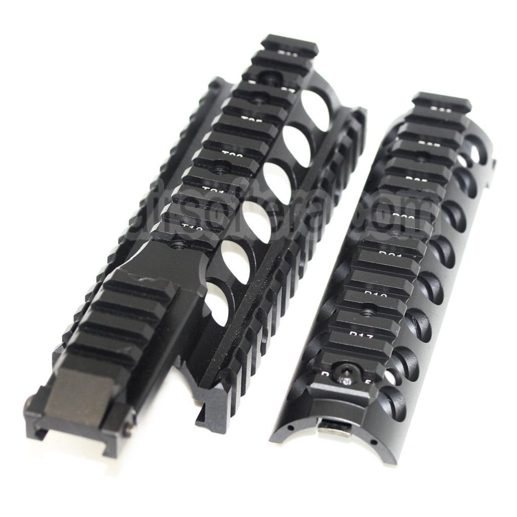 AirsoftEra 210mm CNC Aluminium RAS Keymod Rail de Garde-Main Convient pour Tokyo Marui WA M4 M16 Série Fusil Noir