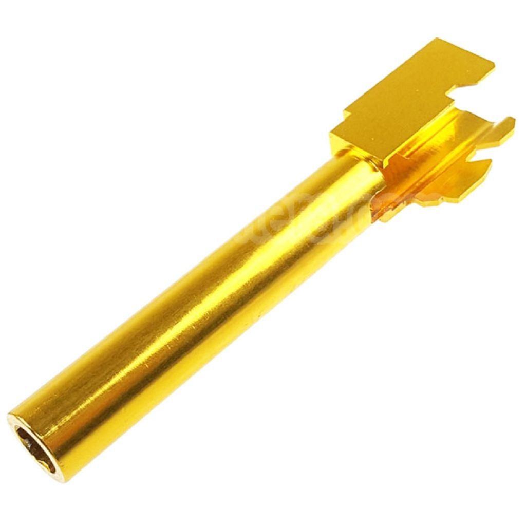 5KU CNC Aluminum Canon Extérieur Type 1 Convient pour Tokyo Marui G17 Série GBB Pistolet Airsoft Or