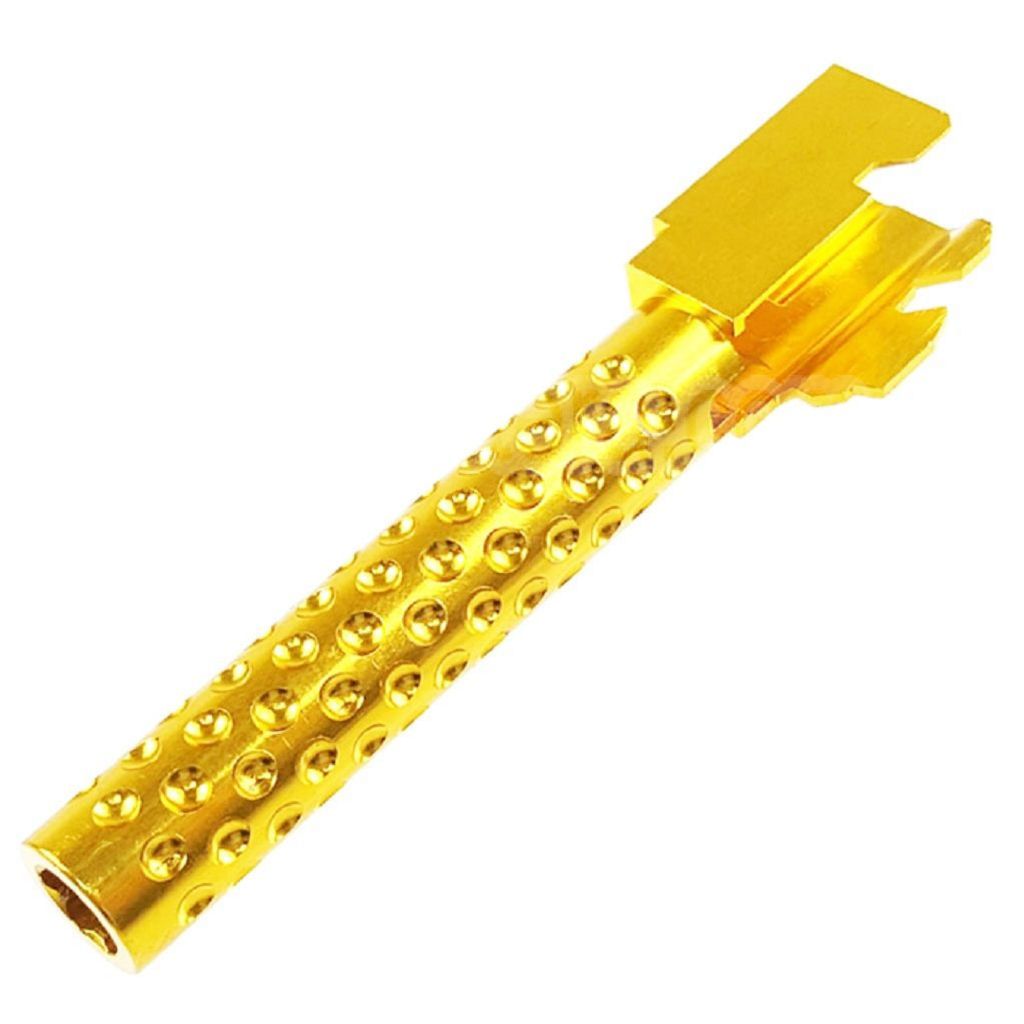 5KU CNC Aluminum Canon Extérieur Type 3 Convient pour Tokyo Marui G17 Série GBB Pistolet Airsoft Or