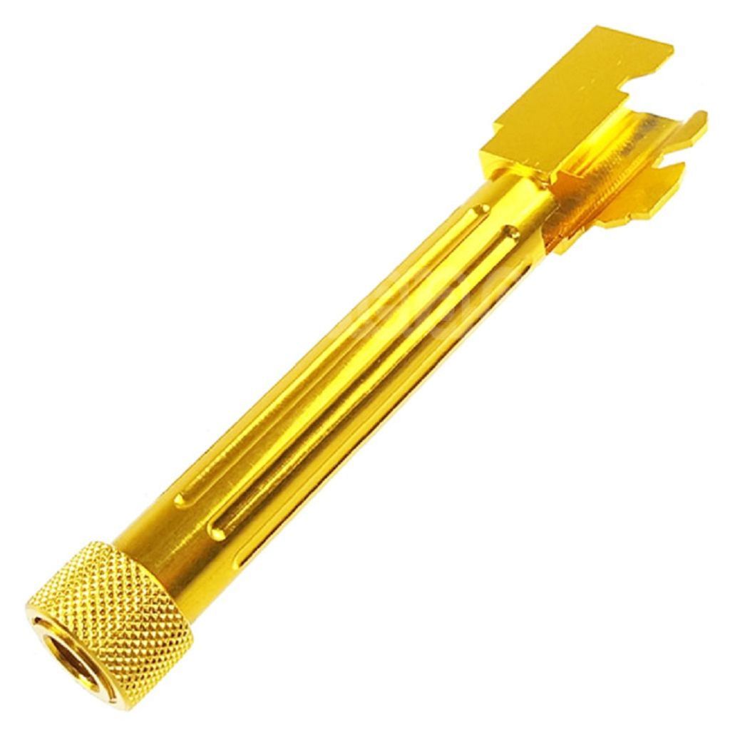 5KU CNC Aluminum Canon Extérieur Type 2 avec -14mm CCW sens antihoraire Couvre Convient pour Tokyo Marui G17 GBB Pistolet Airsoft Or