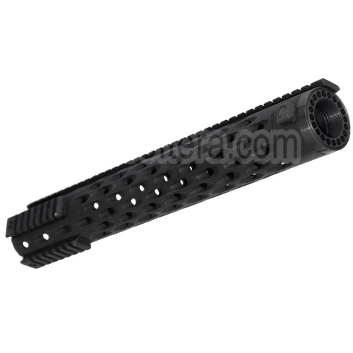 5KU 380mm TJ Competition Style Free Float Garde-Main 4-Side Rail System Convient pour M4 M16 Série AEG GBB Fusil Airsoft Noir