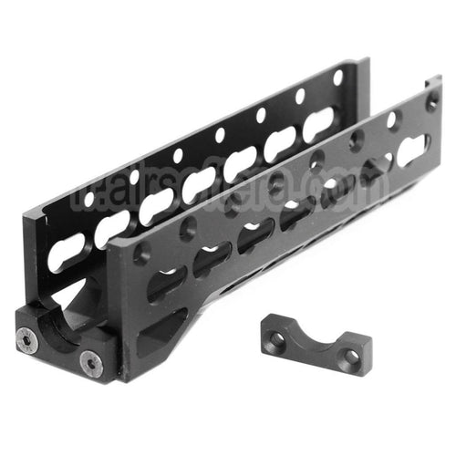 5KU 155mm Alfa Bas Rail de Garde-Main Convient pour GHK LCT INOKASU D-BOYS Tokyo Marui AK Série AEG Fusil Airsoft Noir