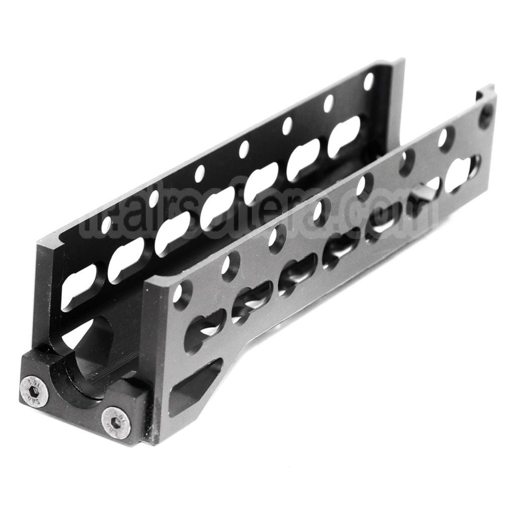 5KU 155mm Alfa Bas Rail de Garde-Main Convient pour GHK LCT INOKASU D-BOYS Tokyo Marui AK Série AEG Fusil Airsoft Noir