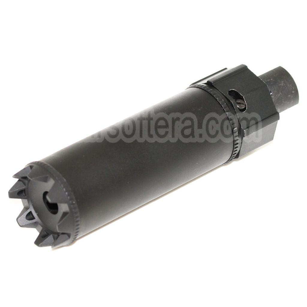 5KU Socom Mini Monster QD Silencieux avec Frein de Bouche Convient pour -14mm CCW sens antihoraire Canon Fusil Airsoft Noir