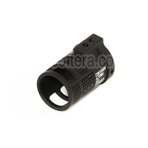 5KU Aluminium CAGE Blast Diverter Frein de Bouche Convient pour -14mm CCW sens antihoraire Canon Fusil Airsoft Noir