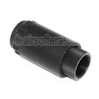 5KU 7.62 Taper Mount Flash Comp et Blast Shield Frein de Bouche Convient pour -14mm CCW sens antihoraire Canon Fusil Airsoft Noir