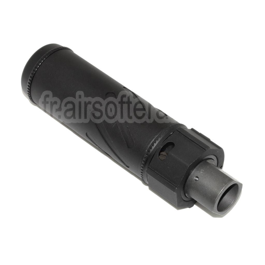 5KU 128mm/149mm SOCOM556 Mini QD Silencieux B avec Frein de Bouche Convient pour -14mm CCW sens antihoraire Canon Fusil Airsoft Noir