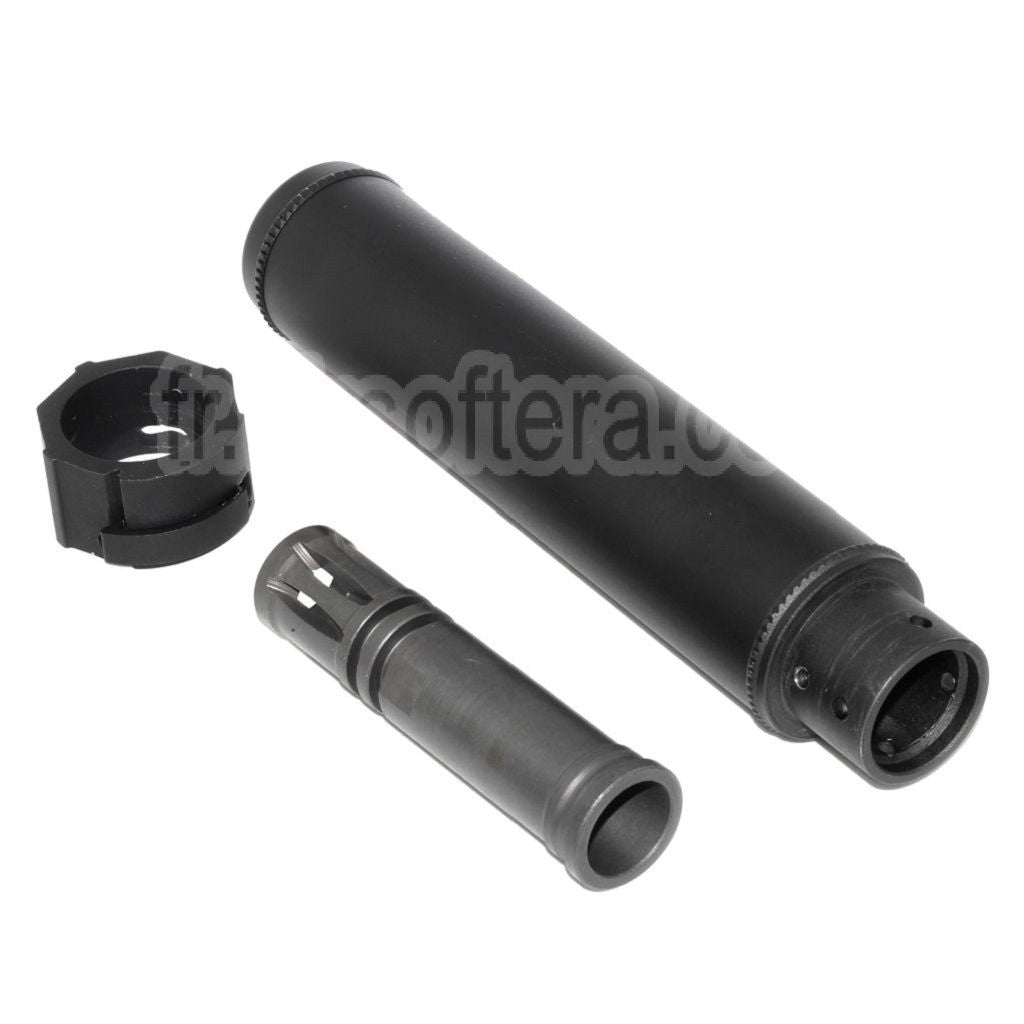 5KU 193mm SOCOM556 AR QD Silencieux A avec Frein de Bouche Convient pour -14mm CCW sens antihoraire Canon Fusil Airsoft Noir