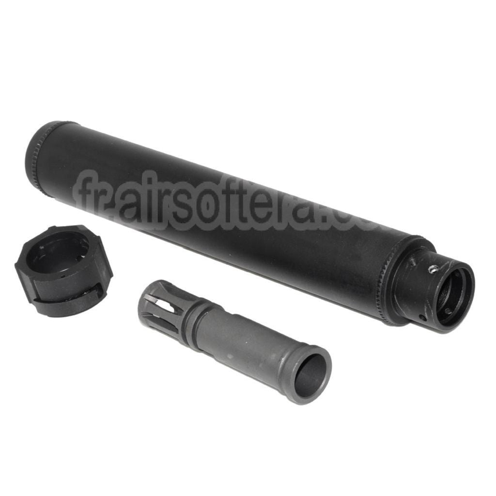 5KU 249mm SOCOM762 SS QD Silencieux A avec Frein de Bouche Convient pour -14mm CCW sens antihoraire Canon Fusil Airsoft Noir