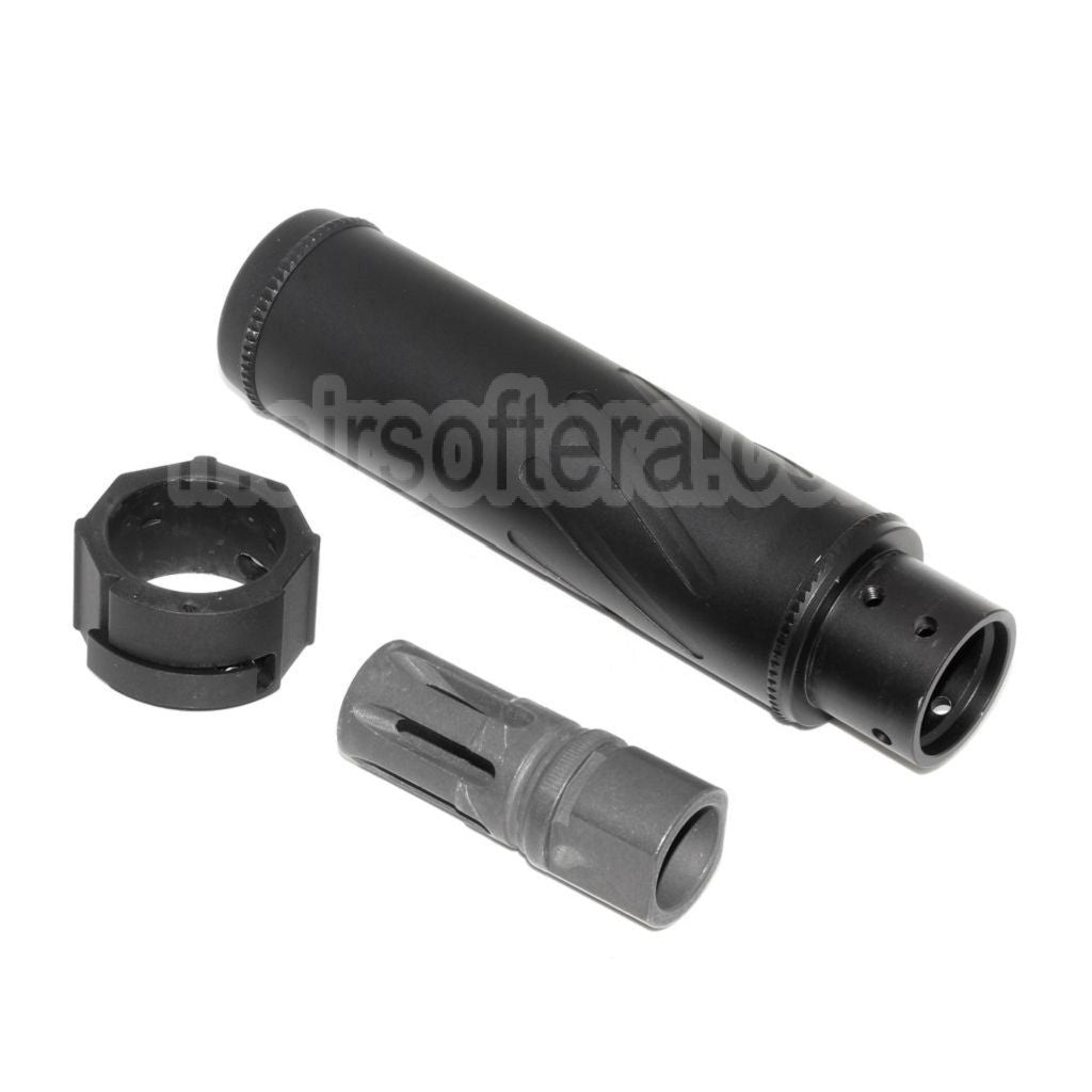 5KU 153mm/173mm SOCOM556 RC QD Silencieux avec Frein de Bouche Convient pour -14mm CCW sens antihoraire Canon Fusil Airsoft Noir