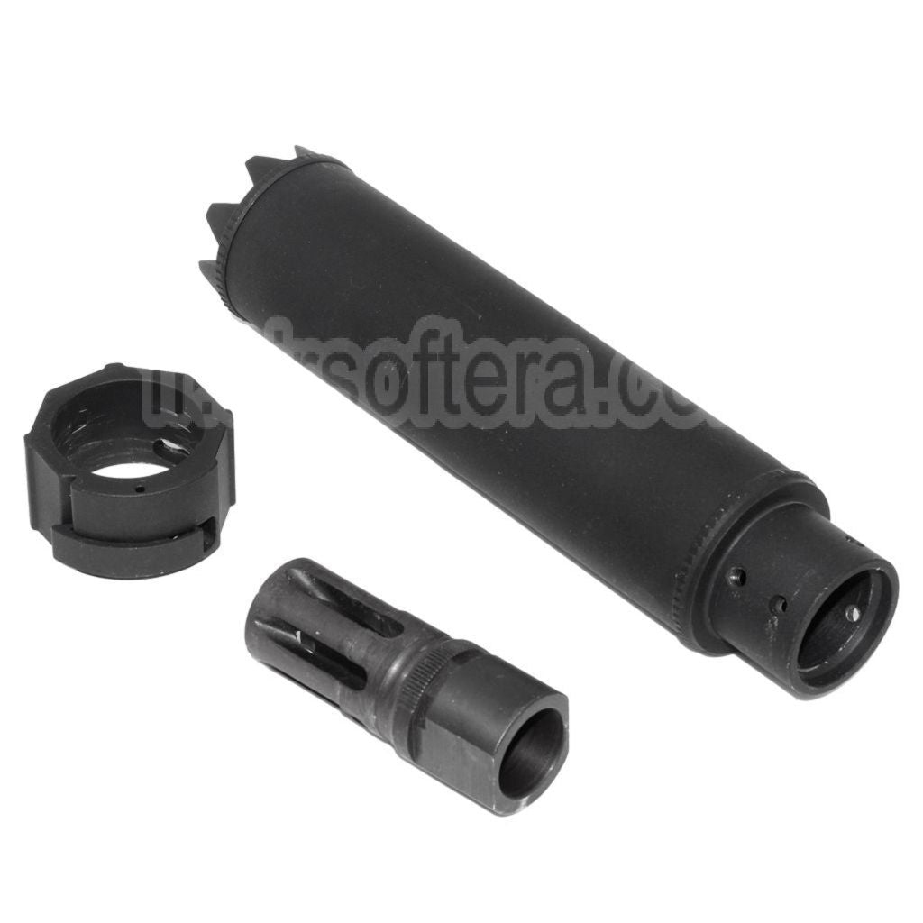 5KU 170mm/191mm SOCOM MG Monster QD Silencieux avec Frein de Bouche Convient pour -14mm CCW sens antihoraire Canon Fusil Airsoft Noir