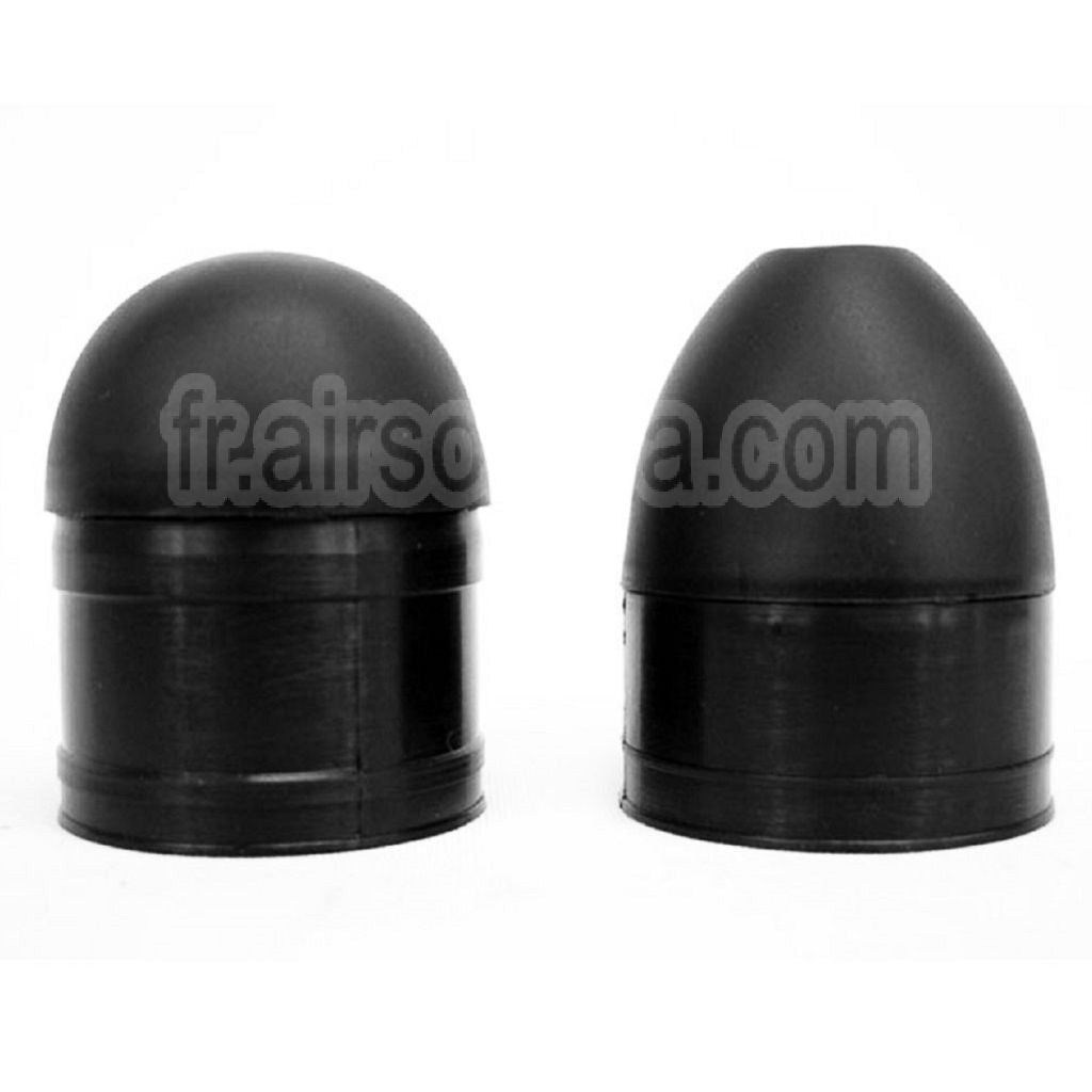 5KU 12pièces Remplacement Caoutchouc Bullet Greande Head Convient pour Cartouche Noir 40mm