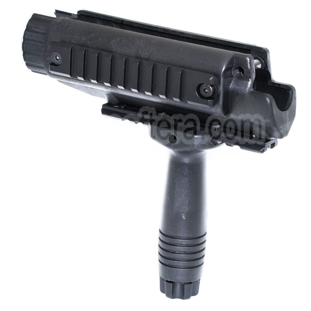CYMA Rail de Garde-Main &amp; Poignée avec Canon Extérieur Convient pour MP5 Série AEG Fusil Airsoft Noir