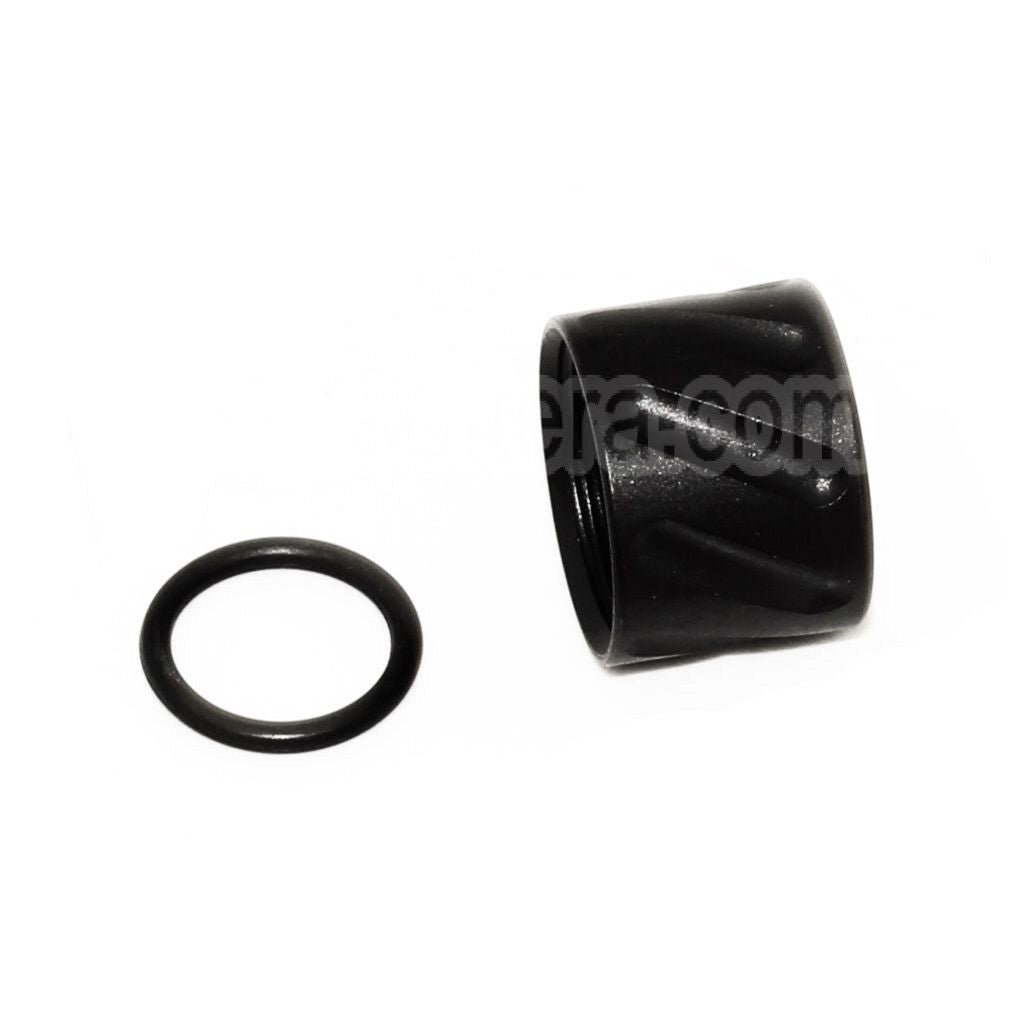 5KU diagonales moletée Canon Filetage Couvre-filet -14mm CCW sens antihoraire Convient pour Tokyo Marui G17 GBB Pistolet Airsoft