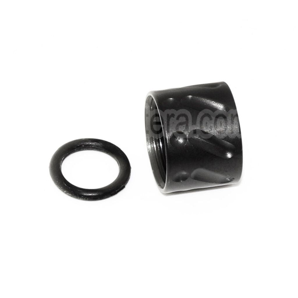 5KU Knurled Canon Filetage Couvre-filet -14mm CCW sens antihoraire Convient pour Tokyo Marui G17 GBB Pistolet Airsoft