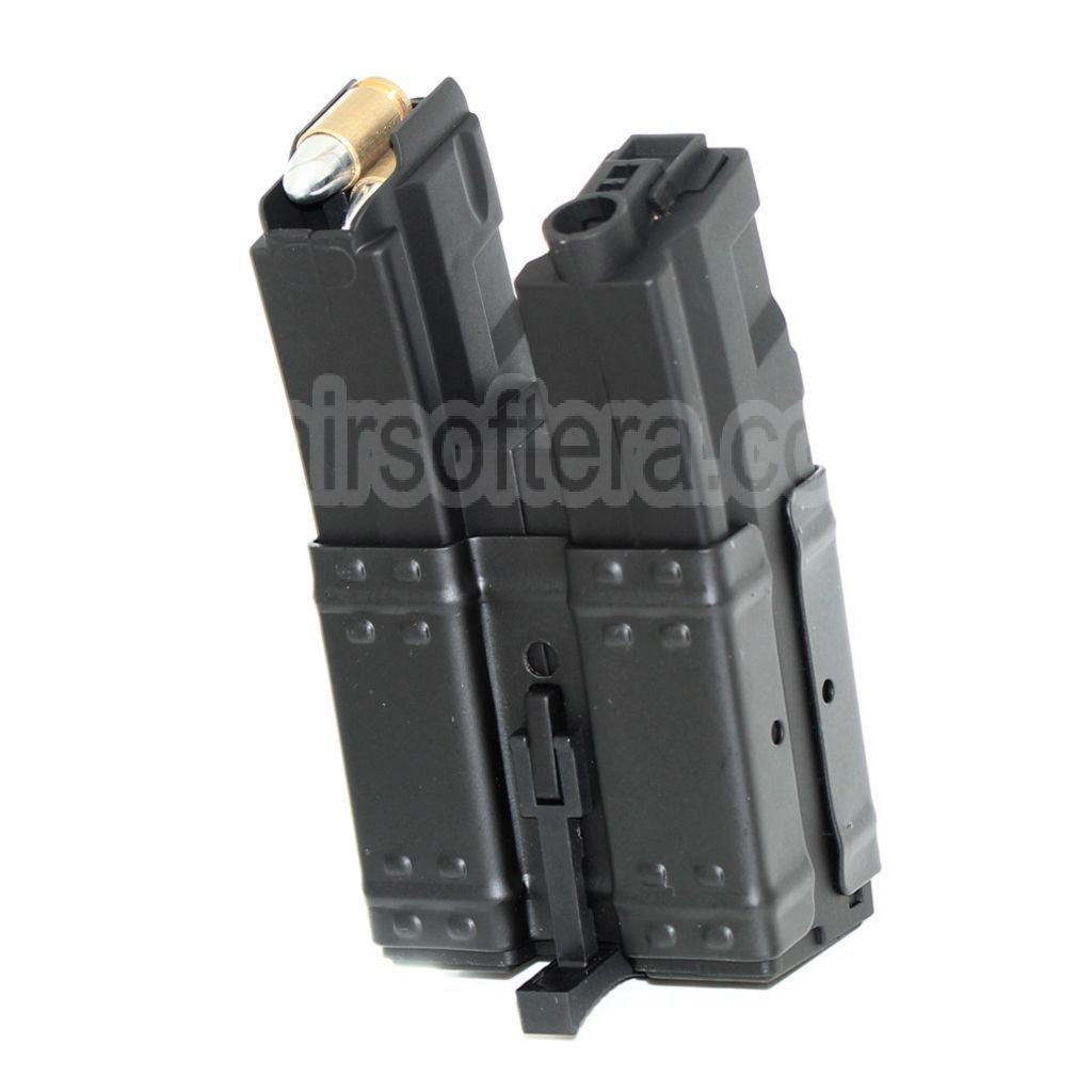 CYMA 250 Billes Hi-Cap Dual Chargeur Convient pour Classic Army / CYMA / G&amp;P / Golden Eagle / JG / SRC / Tokyo Marui MP5 Série AEG Fusil Airsoft Noir