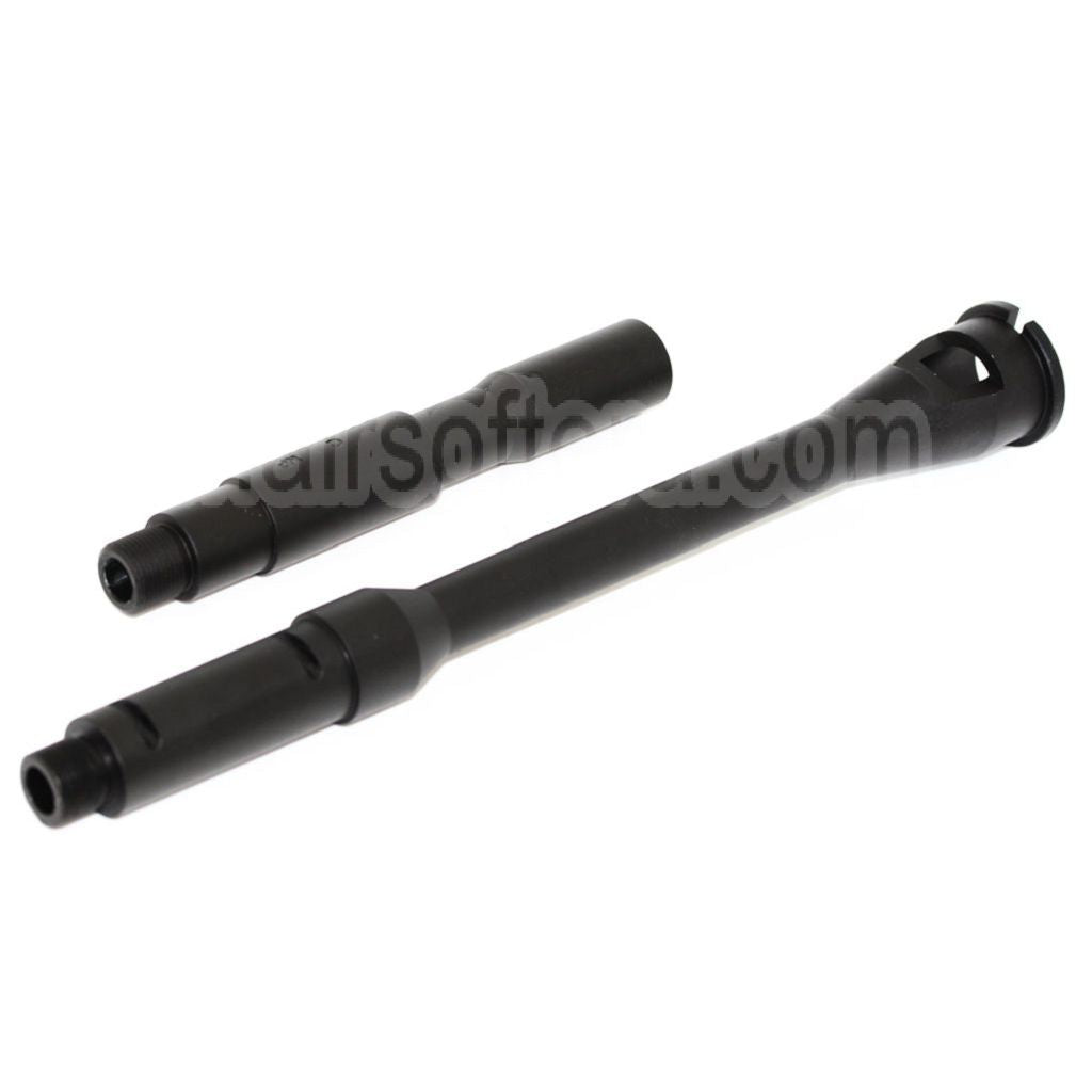 5KU 14.5 Pouces Aluminium M4A1 Canon Extérieur -14mm CCW sens antihoraire Convient pour WA M4 M16 Série GBB Fusil Airsoft Noir