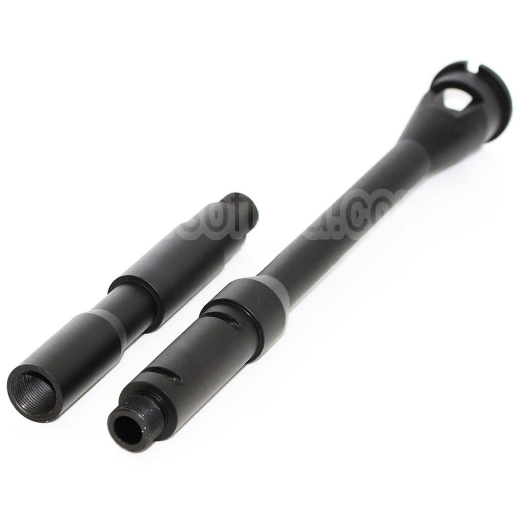 5KU 14.5 Pouces Aluminium M4A1 Canon Extérieur -14mm CCW sens antihoraire Convient pour WA M4 M16 Série GBB Fusil Airsoft Noir