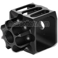 5KU CNC Aluminium LAF-28 Style Frein de Bouche Cache-Flamme Convient pour -14mm CCW sens antihoraire Canon Fusil Airsoft Noir