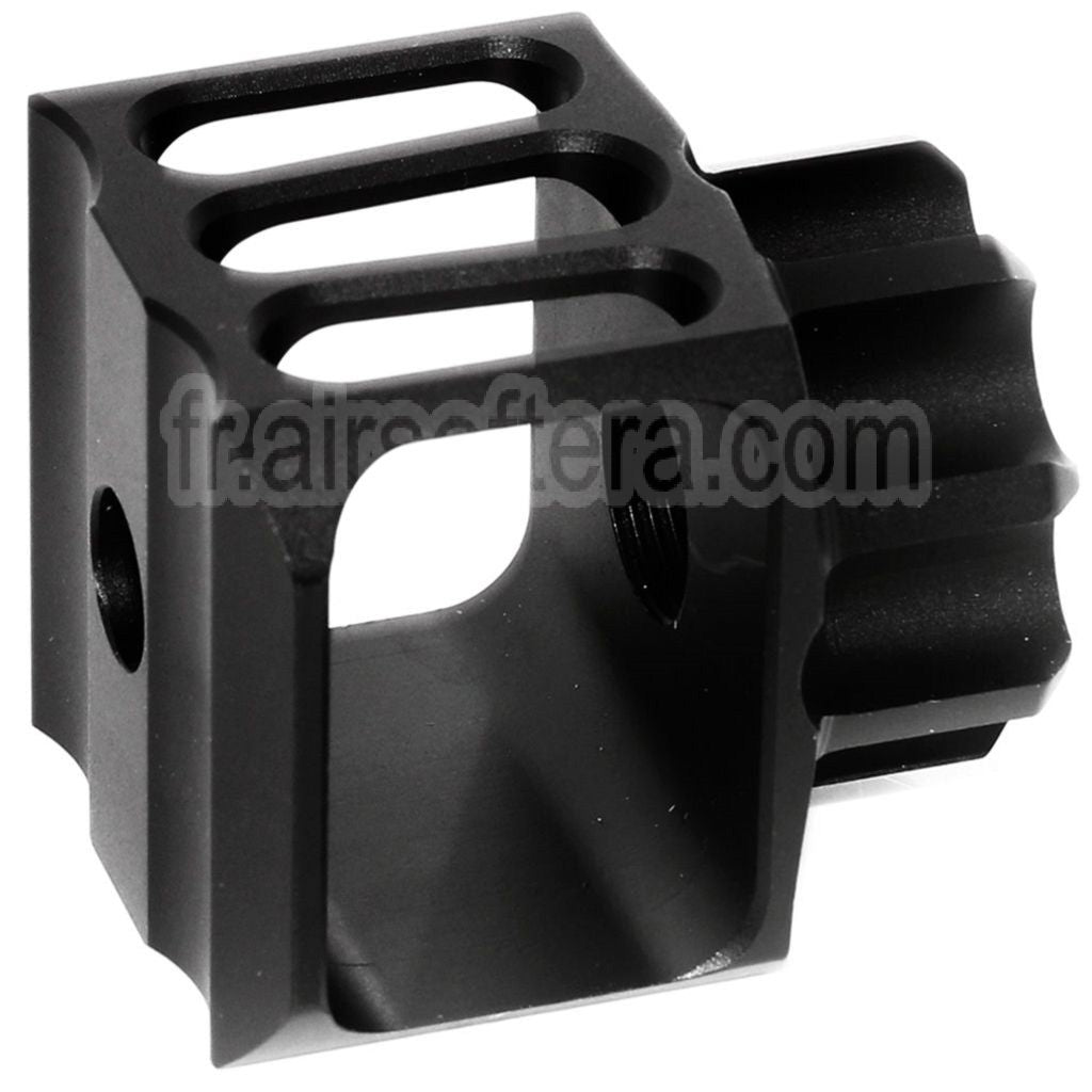 5KU CNC Aluminium LAF-28 Style Frein de Bouche Cache-Flamme Convient pour -14mm CCW sens antihoraire Canon Fusil Airsoft Noir