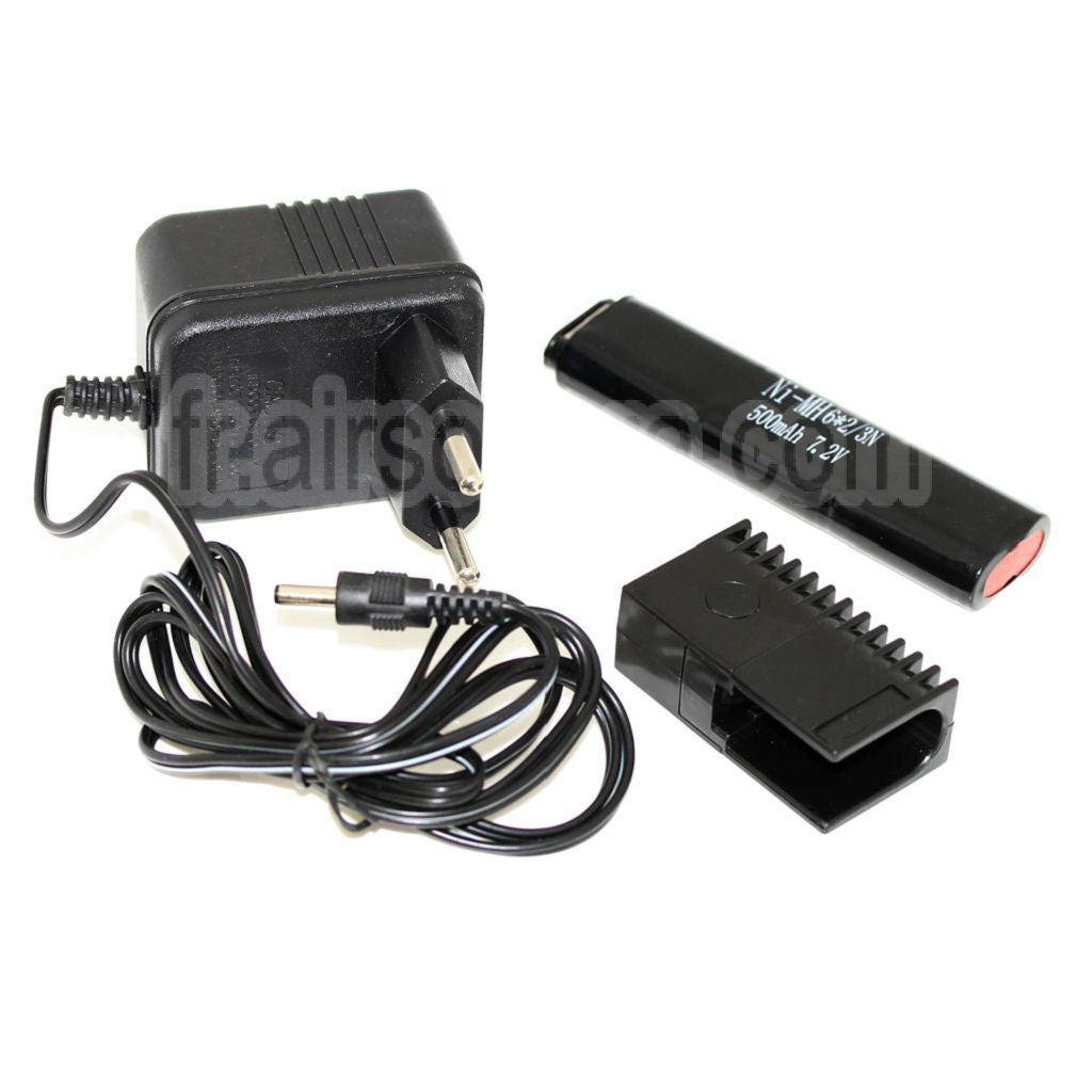 CYMA 7.2V 500mAh Ni-MH Batterie et 220V EU Plug Chargeur Convient pour CYMA AEP Série AEG Airsoft