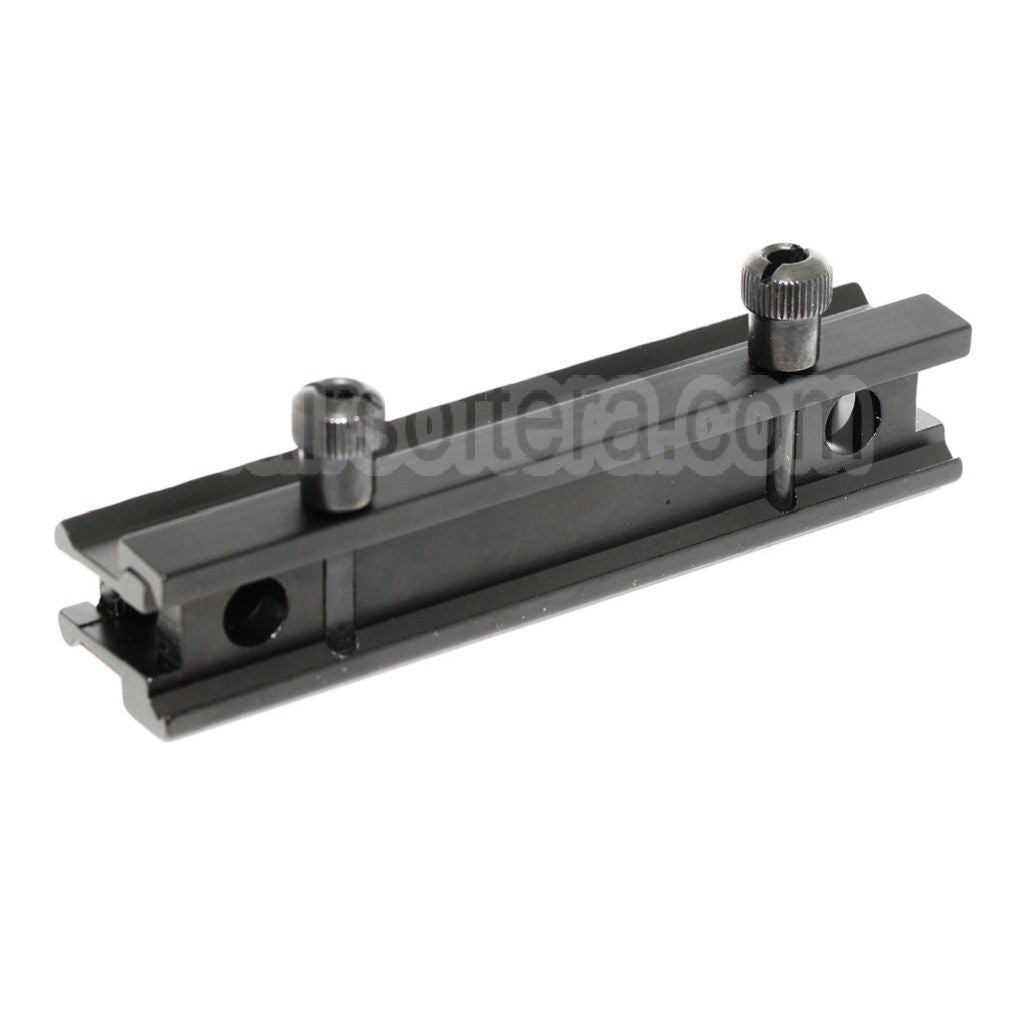 AirsoftEra 20mm 14-Slots 0.8 Pouce See Through Mini Riser Montage Convient pour 20mm Rail System Noir
