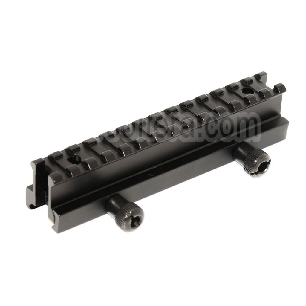 AirsoftEra 20mm 14-Slots 0.8 Pouce See Through Mini Riser Montage Convient pour 20mm Rail System Noir