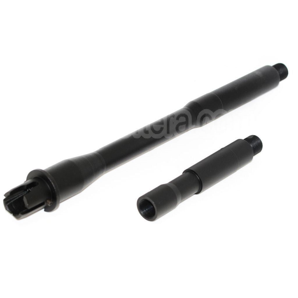 E&amp;C 15 Pouces Aluminium CQB Canon Extérieur Extension Tube -14mm CCW sens antihoraire Convient pour M4 M16 Série AEG Fusil Airsoft Noir