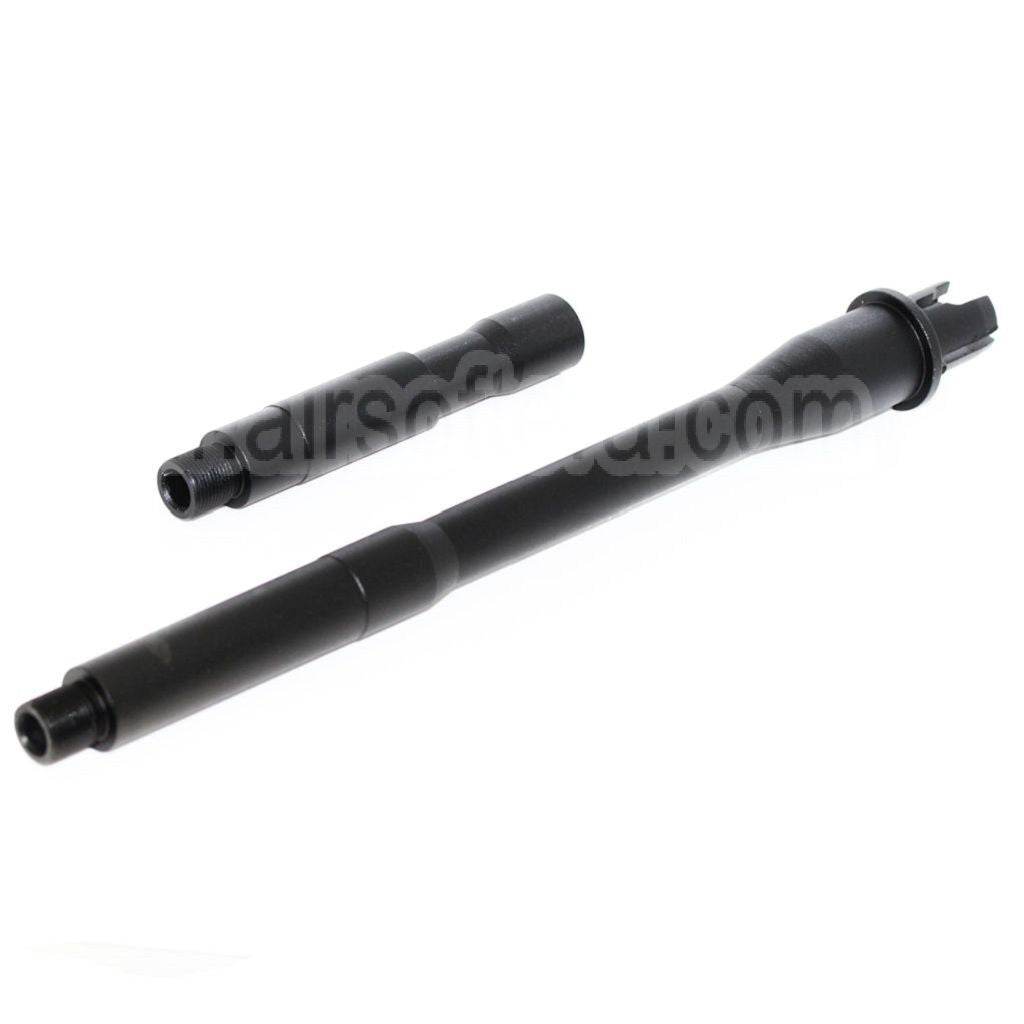 E&C 15 Pouces Aluminum CQB Canon Extérieur Extension Tube -14mm CCW sens antihoraire Convient pour M4 M16 Série AEG Fusil Airsoft Noir