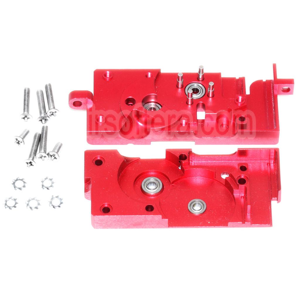 AirsoftEra CNC Ball Bearing Vitesse Boîte Boîtier Convient pour G&amp;D DTW / Systema PTW Série Fusil Rouge