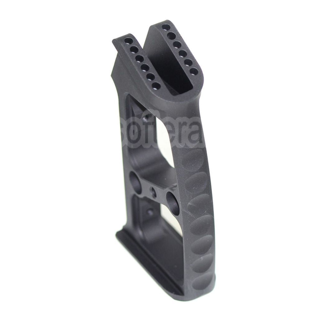 5KU Aluminium Pistolet Poignée (Ball / Edge / Knurly) Convient pour M4 M16 Série GBB Fusil Airsoft Noir