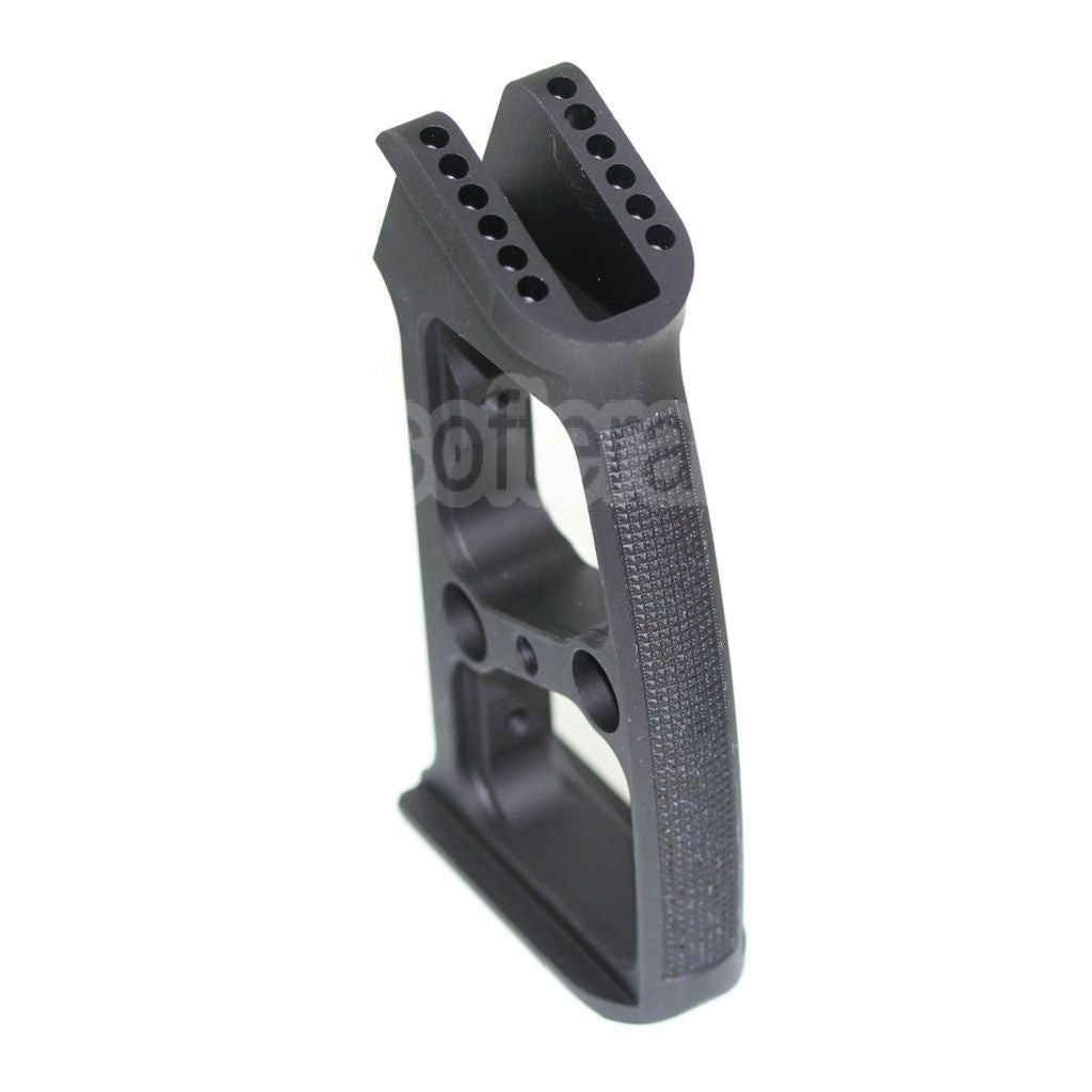 5KU Aluminium Pistolet Poignée (Ball / Edge / Knurly) Convient pour M4 M16 Série GBB Fusil Airsoft Noir