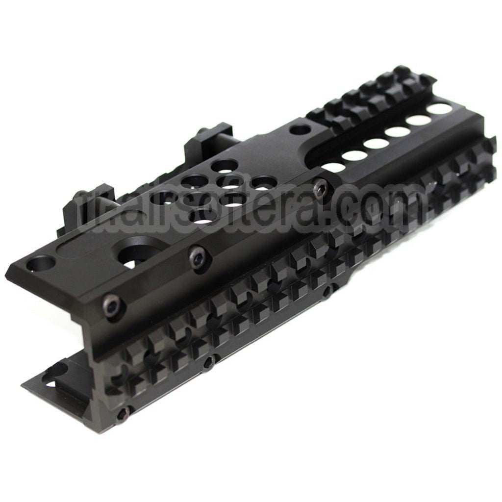 AirsoftEra 206mm CNC Aluminium RIS RAS Rail de Garde-Main Convient pour A&amp;K PKM AEG Fusil Noir