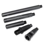 AirsoftEra Aluminium M4A1 4-Segments Métal Canon Extérieur -14mm CCW sens antihoraire Convient pour M4 M16 Série AEG (18.125 Pouces) GBBR(17.25 Pouces) Fusil
