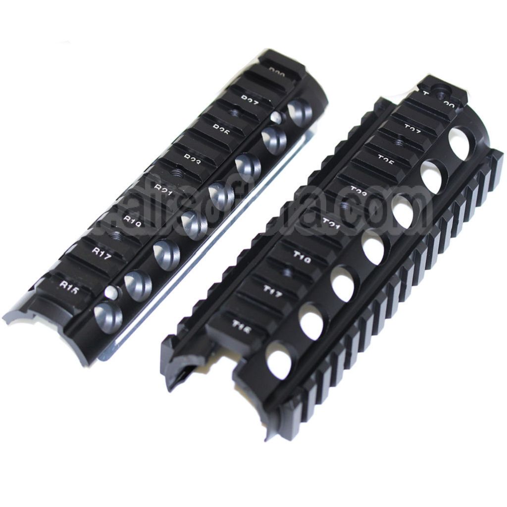 E&amp;C 170mm CNC Aluminum KAC Type M4A1 M4CQB RAS Rail de Garde-Main Convient pour CYMA E&amp;C D-Boys G&amp;P Classic Army KWA G&amp;G Tokyo Marui M4 M16 Série AEG Fusil Airsoft Noir
